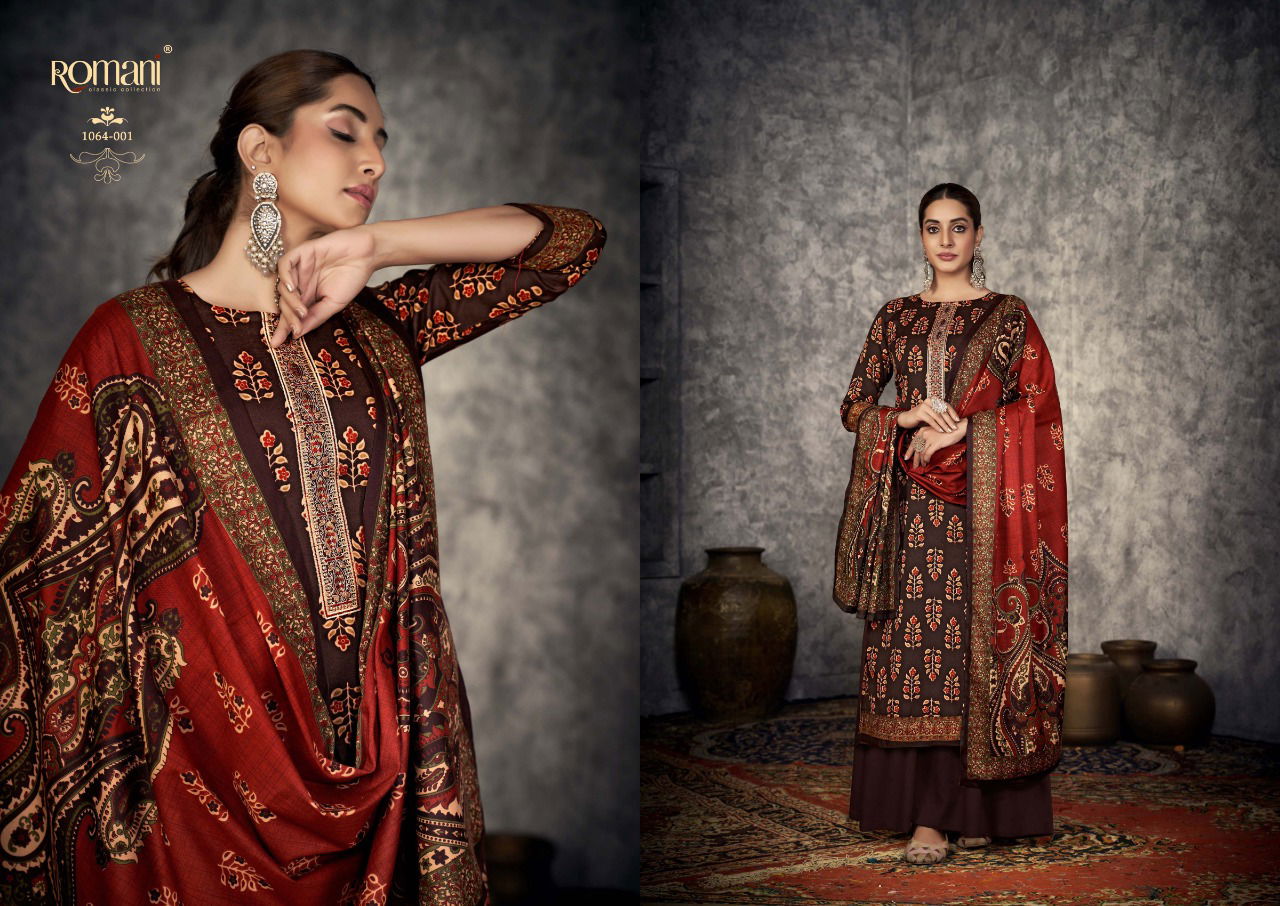 Romani Afreen Winter Wear Wholesale Pashmina Dress Collection
